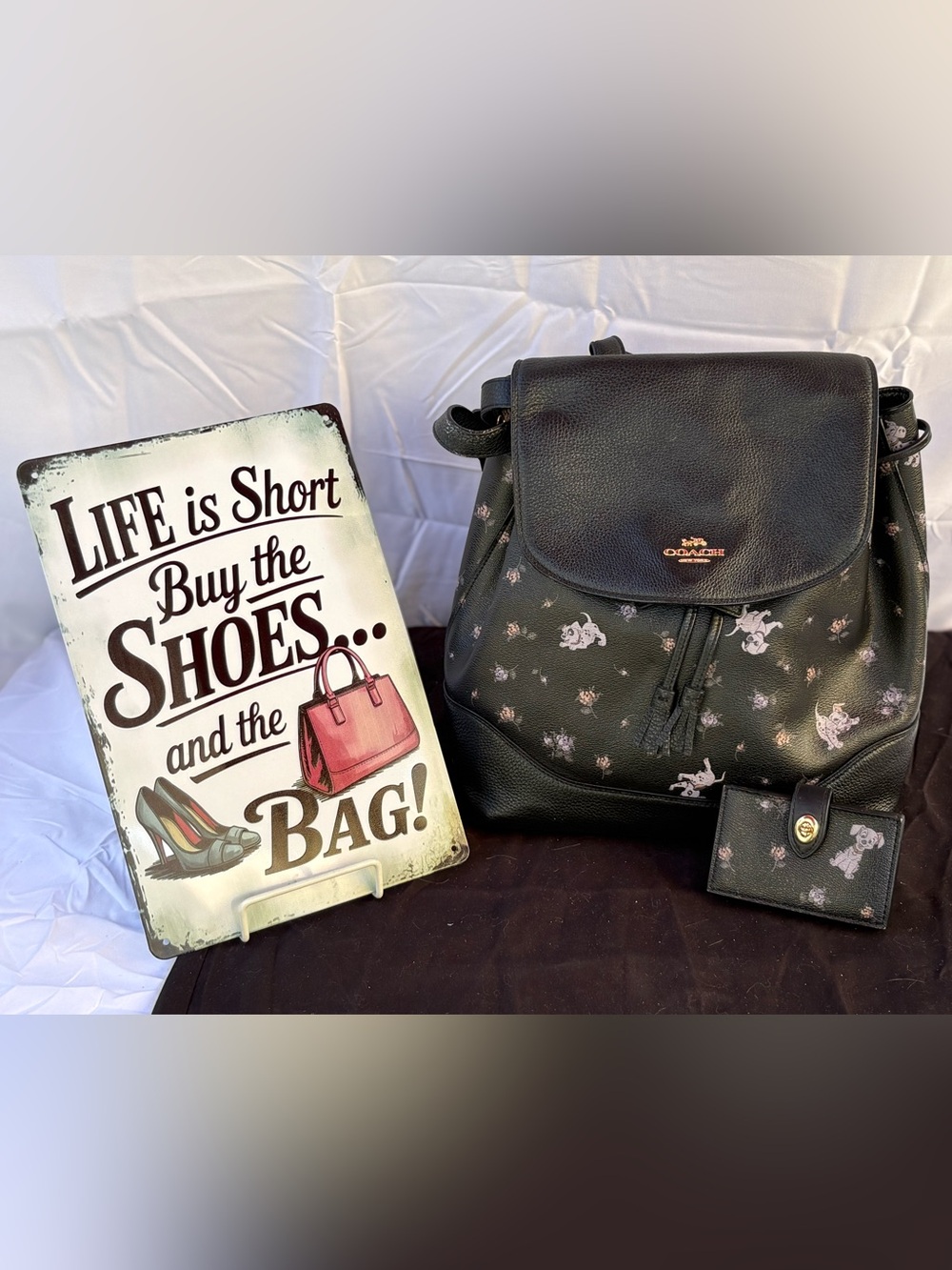 Coach x Disney Collaboration Backpack with Matching Card Holder